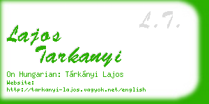 lajos tarkanyi business card