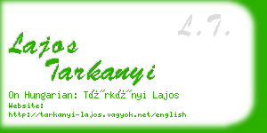 lajos tarkanyi business card